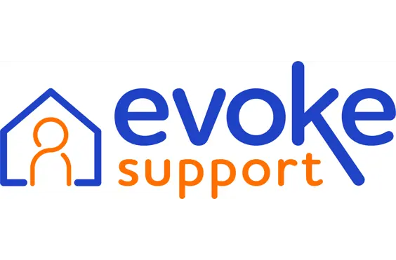 Evoke Support - A company logo