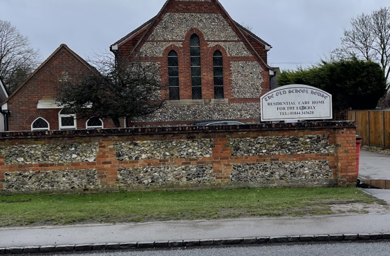 Old School House - An outside view of the home